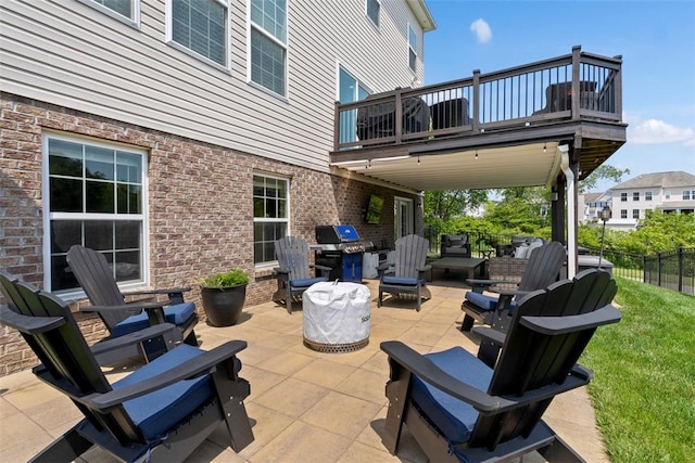 118 General Ct, Lehigh Twp, PA 16063 - view of patio featuring grilling area, a balcony, and outdoor lounge area