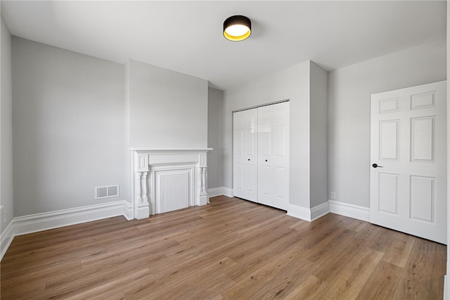7314 Monticello St, Homewood-Brushton, PA 15208 - interior space with visible vents, baseboards, a closet, and light wood-type flooring
