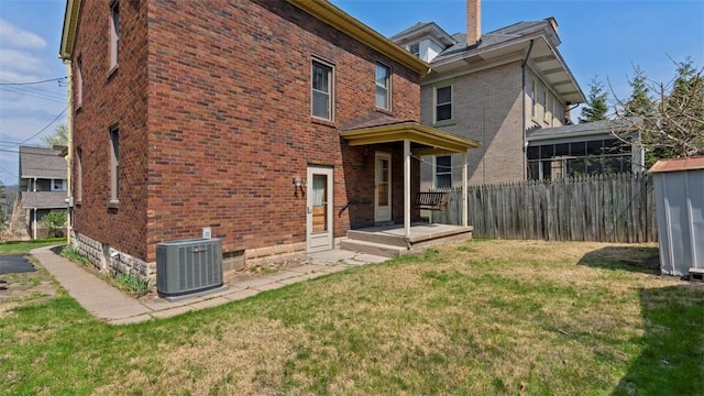 11 N Grandview Ave, Crafton, PA 15205 - back of property with cooling unit and brick siding