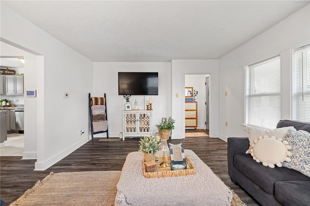 1629 Davidson St, Aliquippa, PA 15001 - living room with baseboards and wood finished floors