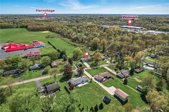 3640 Ridgewood Dr, Hermitage, PA 16148 - drone / aerial view with a view of trees