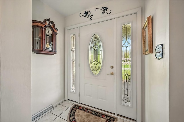 3640 Ridgewood Dr, Hermitage, PA 16148 - foyer entrance with light tile patterned flooring and visible vents