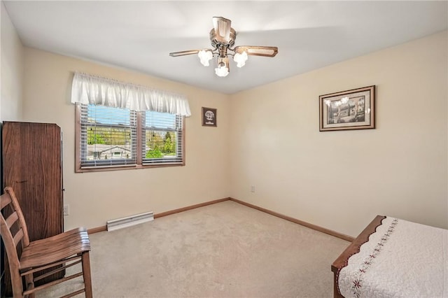 3640 Ridgewood Dr, Hermitage, PA 16148 - unfurnished room featuring visible vents, a ceiling fan, baseboards, and light carpet