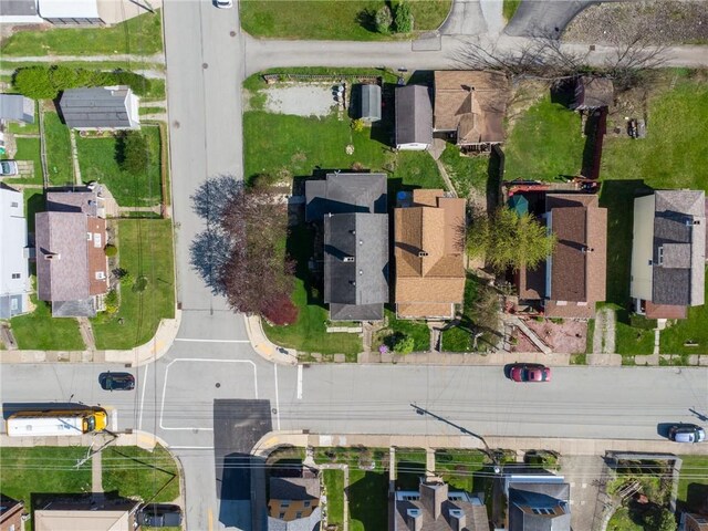 aerial view with a residential view
