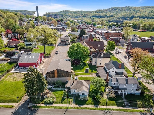 aerial view with a residential view