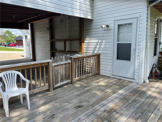 view of wooden deck