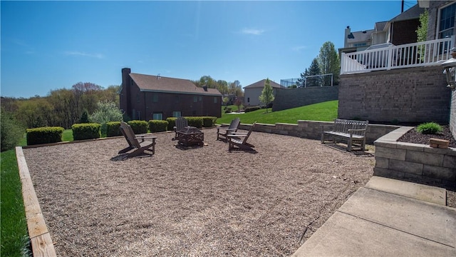 107 Skyview Dr, Buffalo Twp But, PA 16055 - view of yard with a residential view and an outdoor fire pit