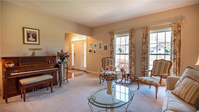 107 Skyview Dr, Buffalo Twp But, PA 16055 - living room with baseboards and light carpet