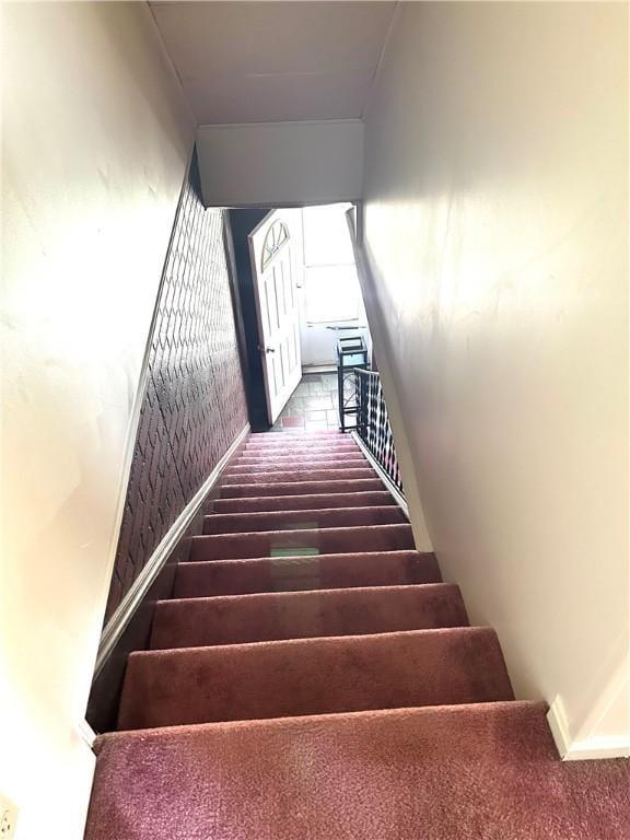 view of stairway