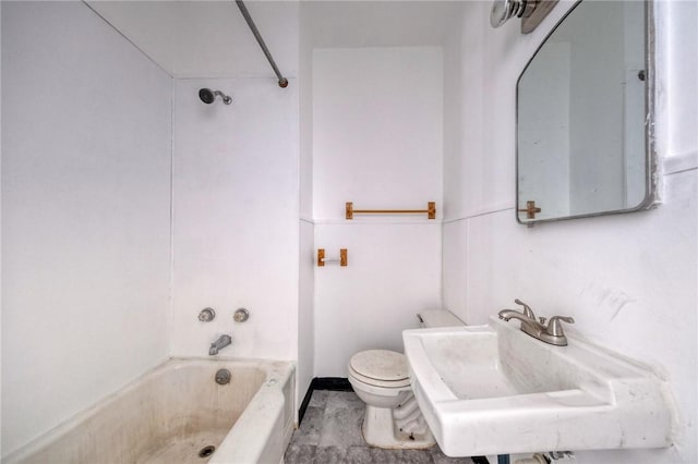 616 Evans Ave, Mckeesport, PA 15132 - full bath featuring a sink, toilet, and shower / washtub combination