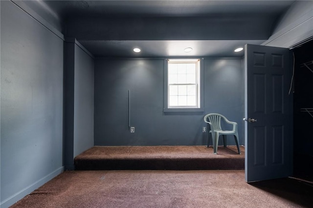 616 Evans Ave, Mckeesport, PA 15132 - empty room featuring carpet, recessed lighting, and baseboards