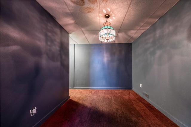 616 Evans Ave, Mckeesport, PA 15132 - unfurnished dining area with carpet flooring and baseboards