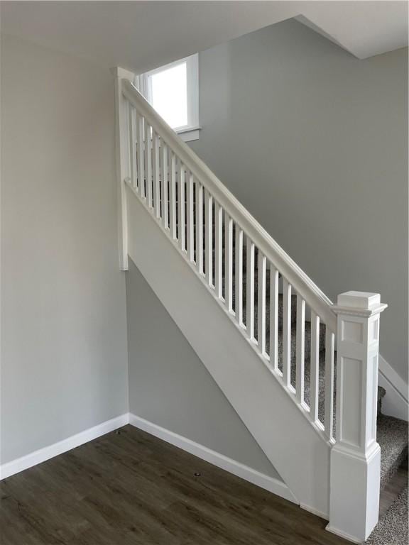 280 Spruce, Sharon, PA 16146 - stairway featuring baseboards and wood finished floors
