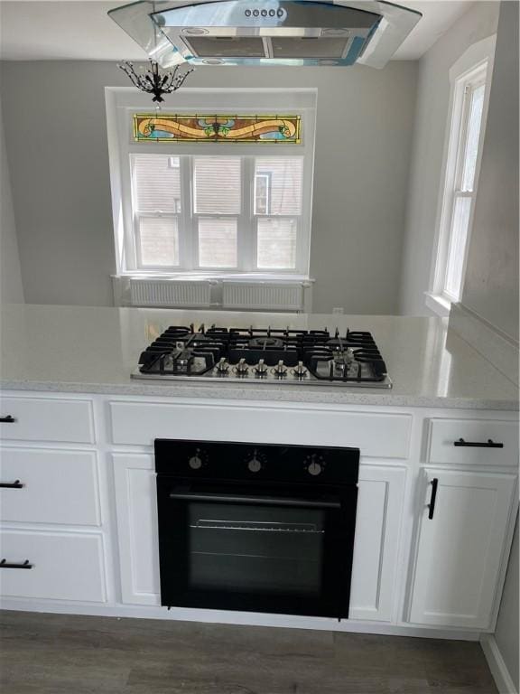 280 Spruce, Sharon, PA 16146 - interior space with stainless steel gas stovetop, light countertops, white cabinets, and oven