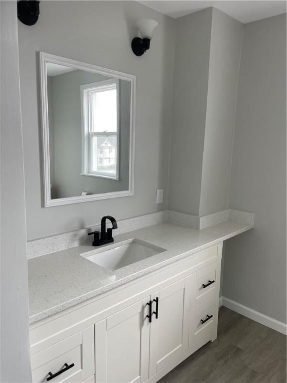 280 Spruce, Sharon, PA 16146 - bathroom with vanity and wood finished floors