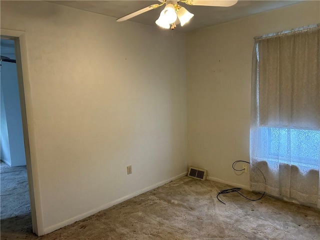 460 E Prospect Ave, City Of Washington, PA 15301 - unfurnished room featuring carpet flooring, a ceiling fan, baseboards, and visible vents