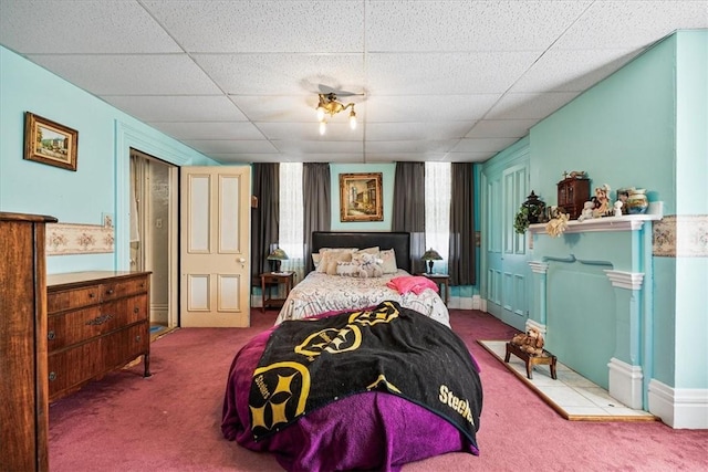 101 Clara St, Millvale, PA 15209 - carpeted bedroom featuring a drop ceiling