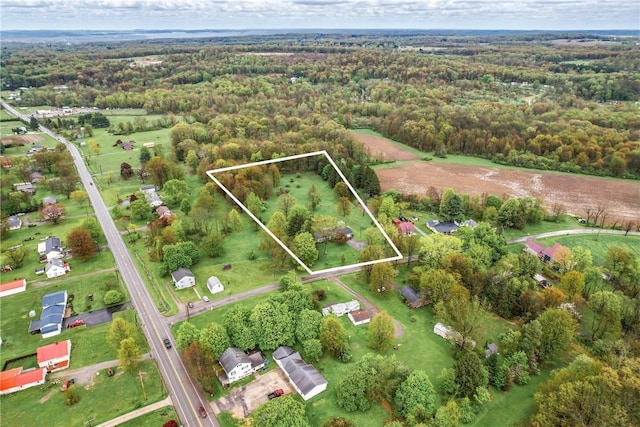 16 Gruber Rd, Hempfield Twp Mer, PA 16125 - aerial overview of property's location featuring property parcel outlined and a forest