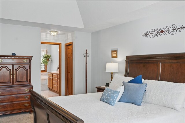 bedroom with connected bathroom