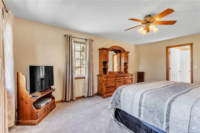 204 Salt Works Rd, Lancaster Twp, PA 16037 - bedroom featuring light carpet and ceiling fan