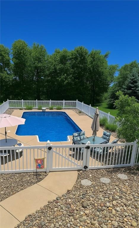 204 Salt Works Rd, Lancaster Twp, PA 16037 - view of swimming pool with a patio area and a fenced backyard