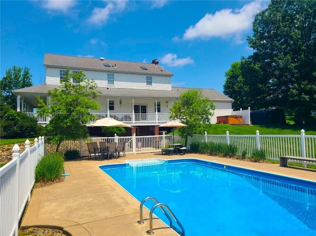 204 Salt Works Rd, Lancaster Twp, PA 16037 - view of swimming pool with a patio area and outdoor dining space