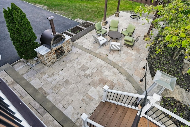 view of patio / terrace with exterior kitchen