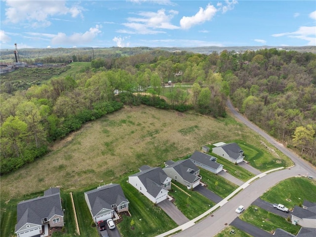 406 Spruce Ln, Chartiers, PA 15342 - birds eye view of property featuring a residential view and a wooded view