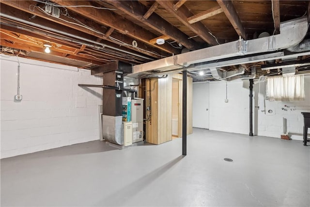 413 Pasadena Dr, Port Vue, PA 15133 - unfinished below grade area with heating unit