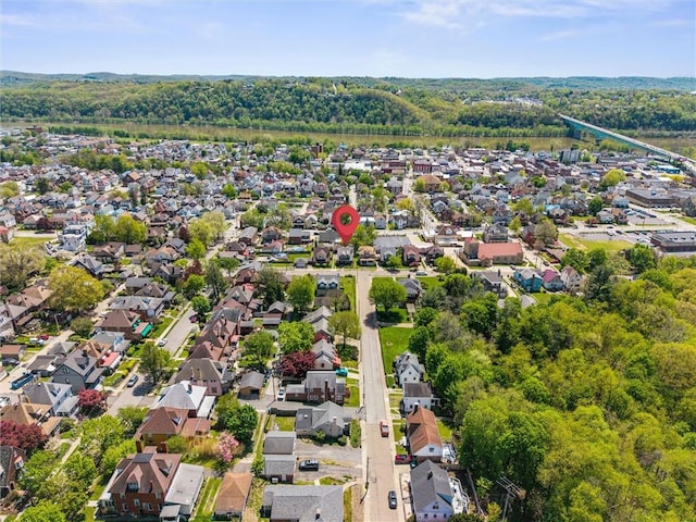 drone / aerial view with a residential view