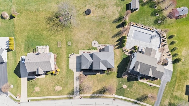 drone / aerial view featuring a residential view