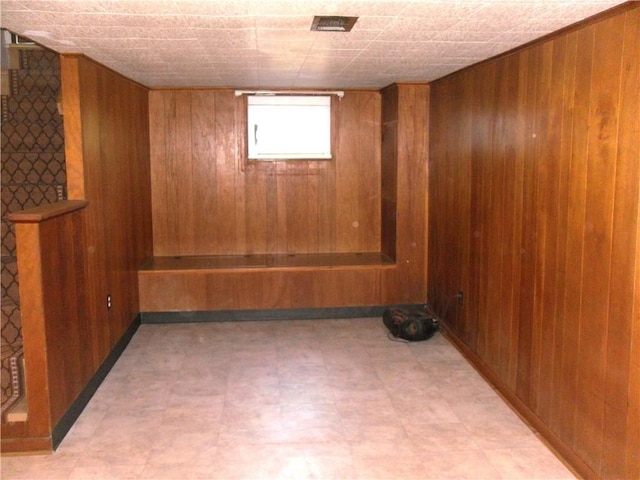 419 Streets Run Rd, Whitehall, PA 15236 - basement with wood walls and light floors