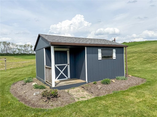 view of shed