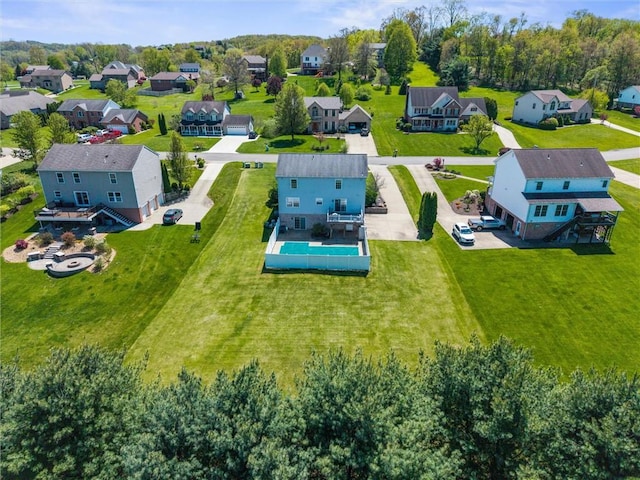 birds eye view of property featuring a residential view