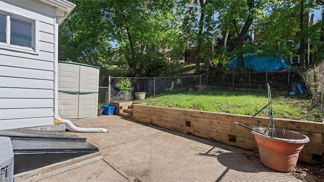 view of patio / terrace featuring a fenced backyard