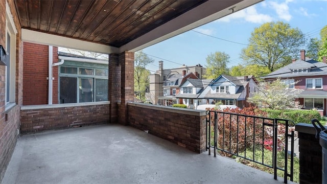 balcony featuring a residential view