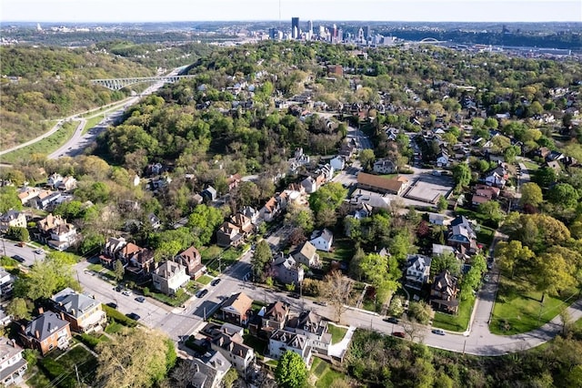 aerial view featuring a residential view