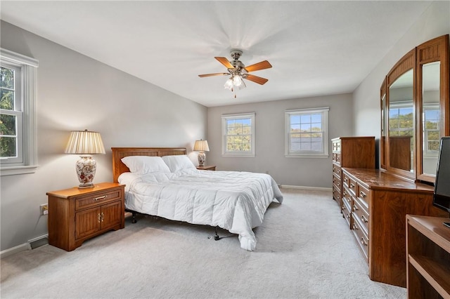 1641 Blackburn Heights Dr, Franklin Park, PA 15143 - bedroom featuring baseboards, ceiling fan, and light colored carpet