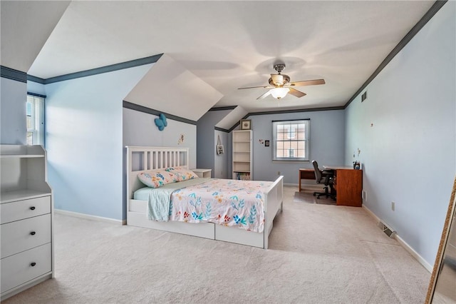 1641 Blackburn Heights Dr, Franklin Park, PA 15143 - carpeted bedroom with baseboards, ceiling fan, and ornamental molding