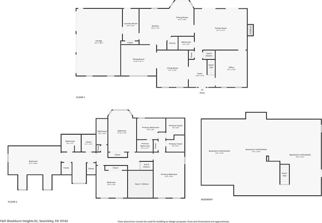 1641 Blackburn Heights Dr, Franklin Park, PA 15143 - floor plan