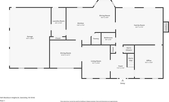 1641 Blackburn Heights Dr, Franklin Park, PA 15143 - floor plan