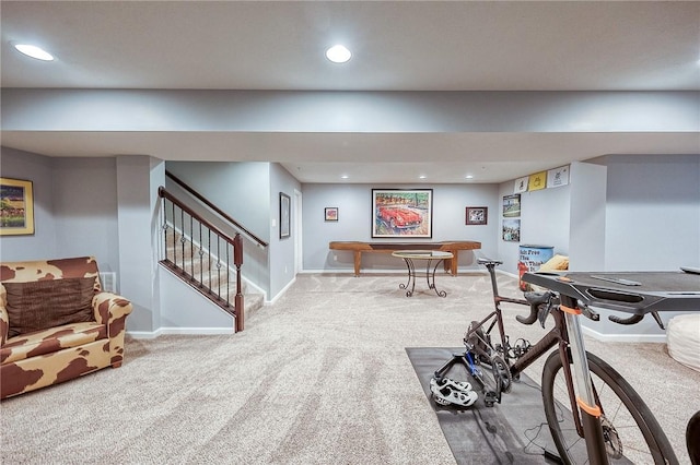 2008 Connecticut Ln, Franklin Park, PA 15143 - exercise area with carpet floors, recessed lighting, and baseboards