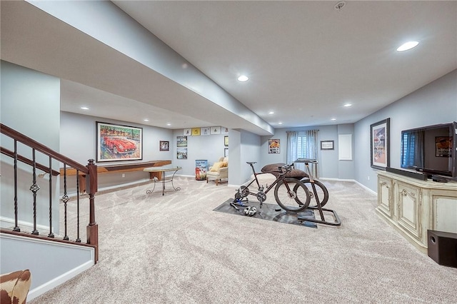 2008 Connecticut Ln, Franklin Park, PA 15143 - rec room with carpet floors, recessed lighting, and baseboards