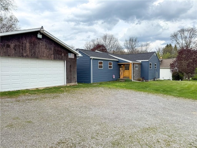 view of front of house with a front yard