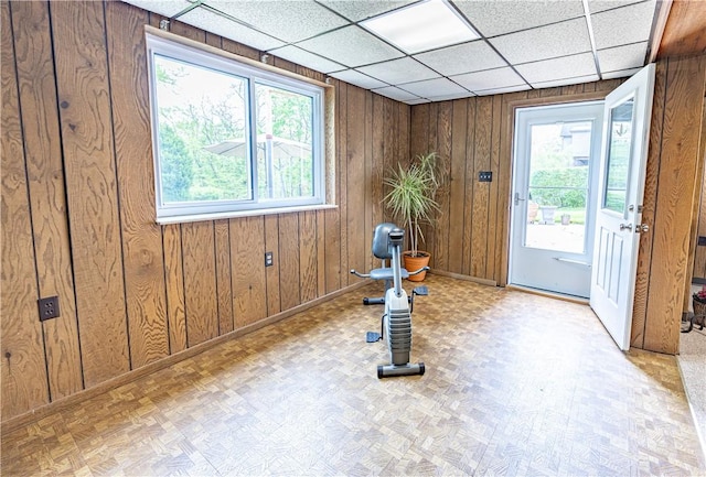 500 11th St, Oakmont, PA 15139 - interior space with wooden walls, baseboards, and plenty of natural light