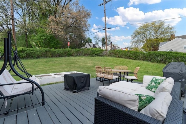 3381 Wallace Dr, Baldwin Boro, PA 15227 - deck featuring outdoor lounge area and a yard