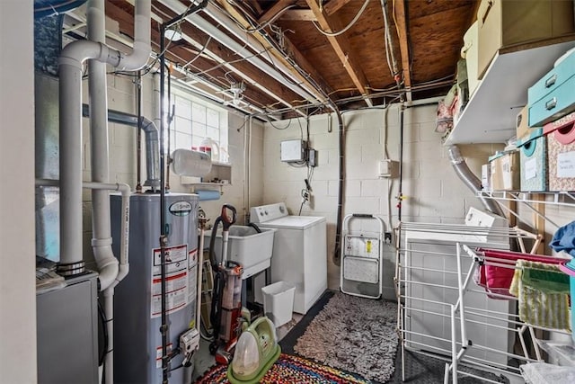 3381 Wallace Dr, Baldwin Boro, PA 15227 - below grade area with water heater and washing machine and dryer