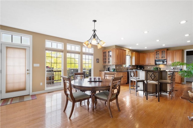342 Buffalo Ridge Rd, Peters Twp, PA 15317 - dining room with light wood-style floors, recessed lighting, and baseboards