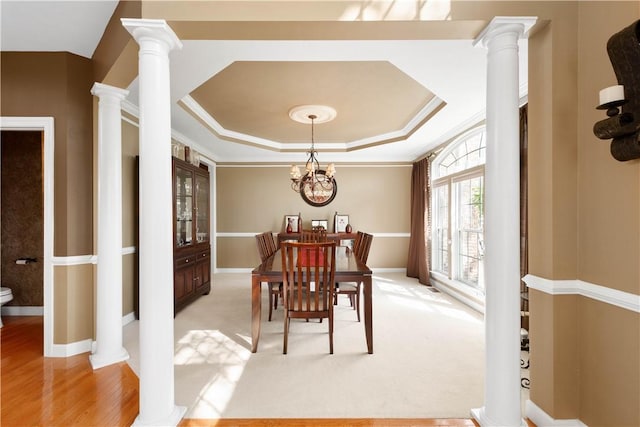 342 Buffalo Ridge Rd, Peters Twp, PA 15317 - dining room featuring a tray ceiling and baseboards