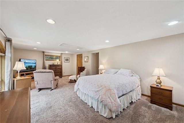 209 Claypoole Hill Rd, Bethel Twp, PA 16226 - carpeted bedroom with attic access and recessed lighting